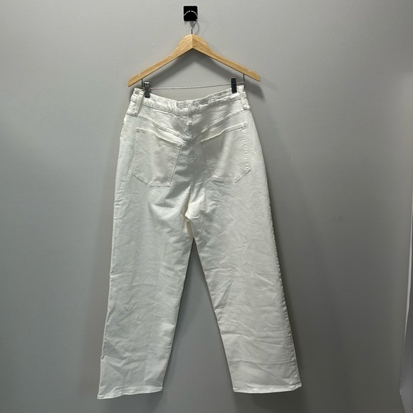 NWT! Madewell Perfect Tall Vintage Wide-Leg Crop Jean 33 tall in Tile White. - Picture 5 of 7